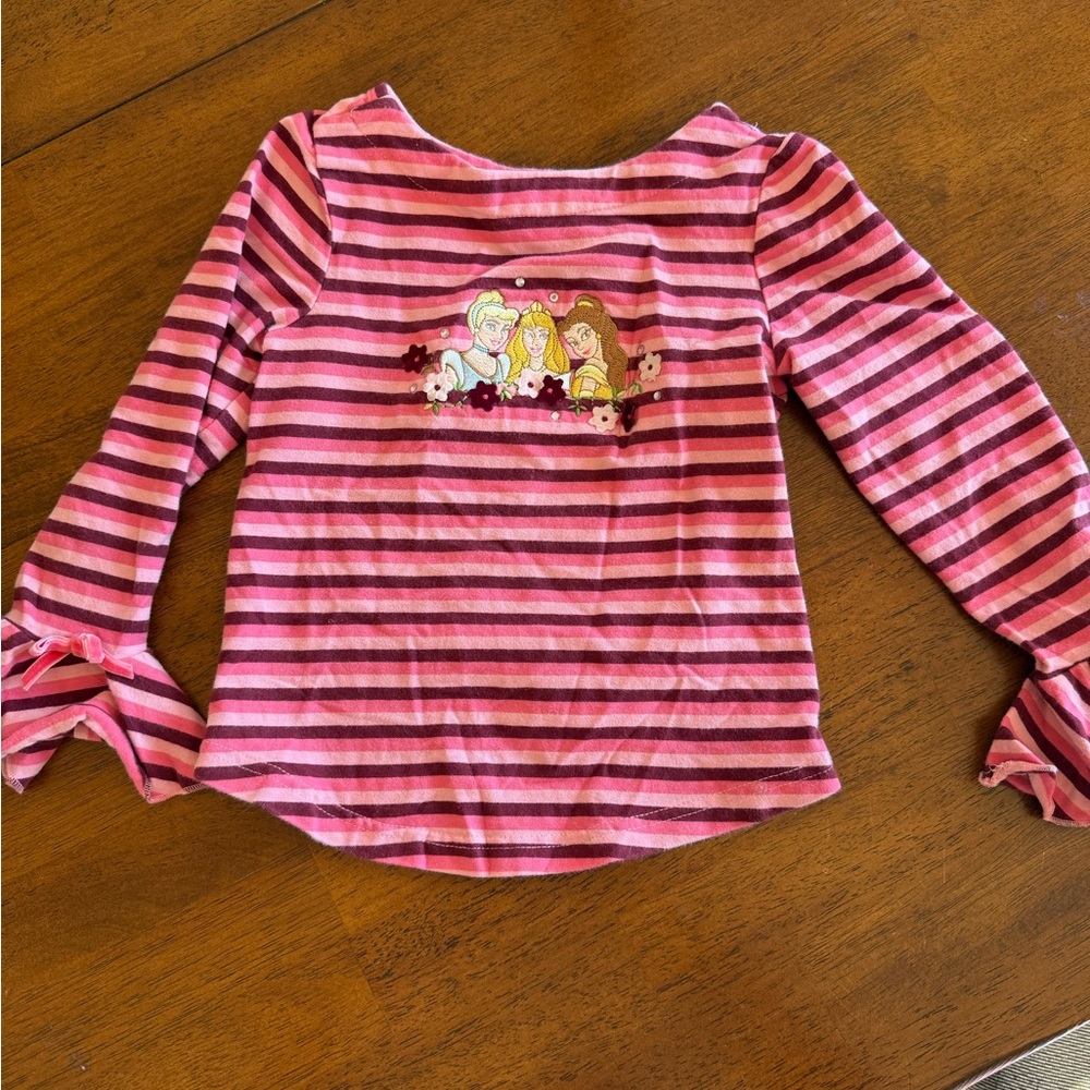Y2K Disney Princess bell sleeve girls top embroidered